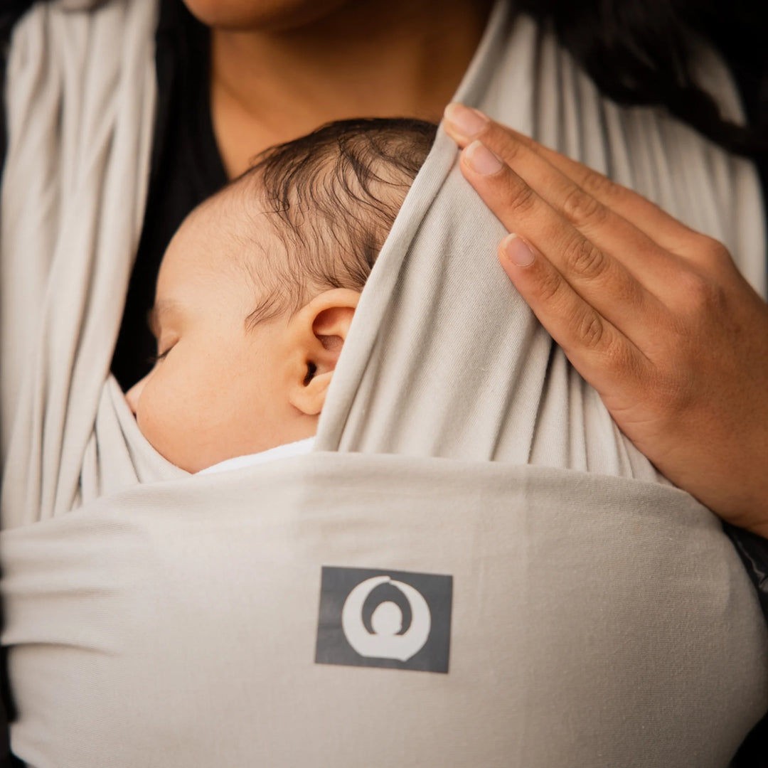 Fular elástico para bebé | Algodón orgánico - Gris plata