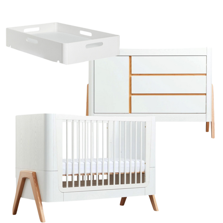 Hera Cot Bed, Dresser and Changing Station Bundle