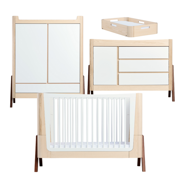 Hera Cot Bed, Dresser, Changing Station & Wardrobe Bundle