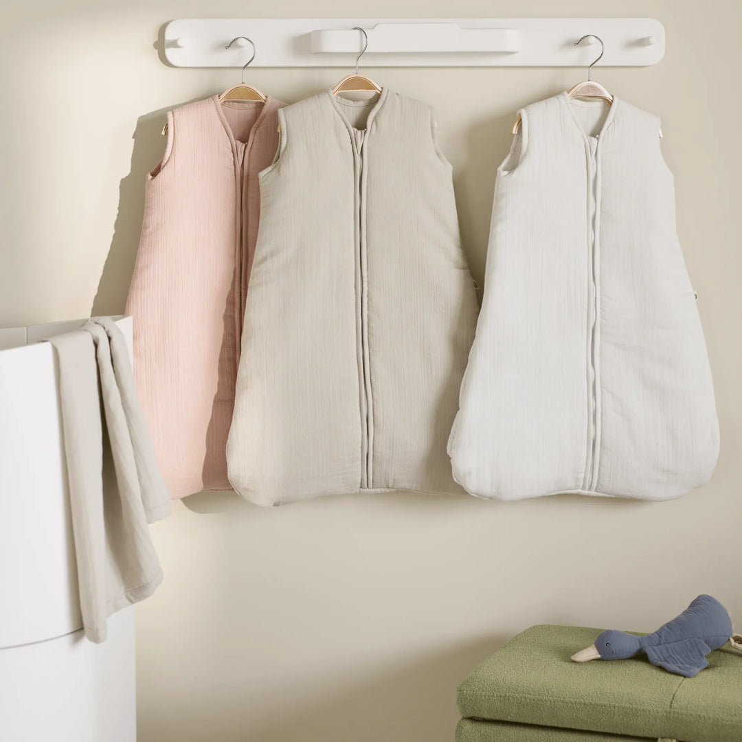 Maia Muslin Sleeveless Sleeping Bag 2.5 Tog - Soft White