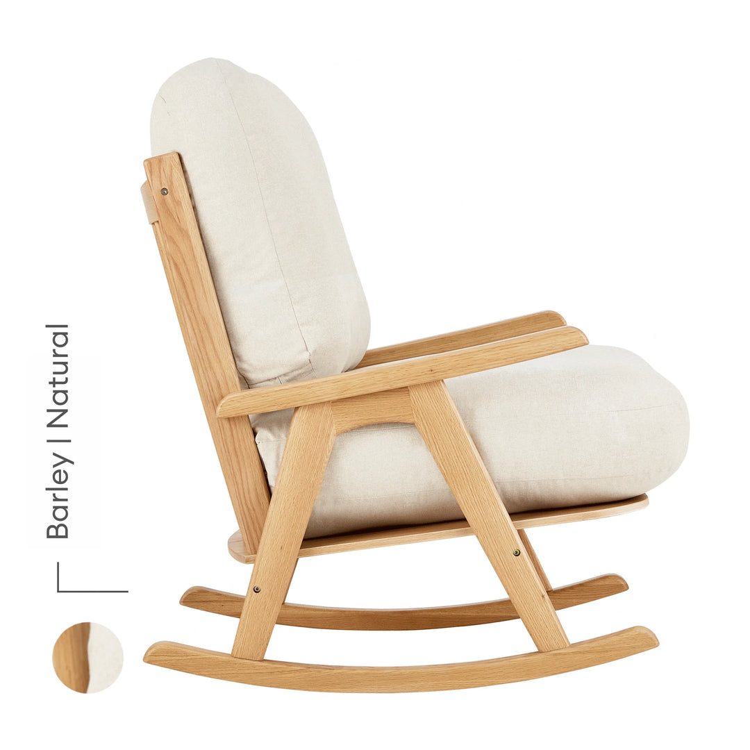 Hera Rocking & Nursing Chair - Barley | Natural Oak