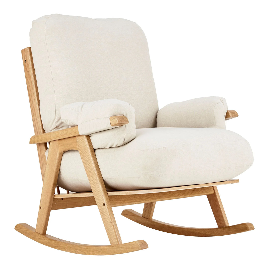 Hera Rocking & Nursing Chair - Barley | Natural Oak