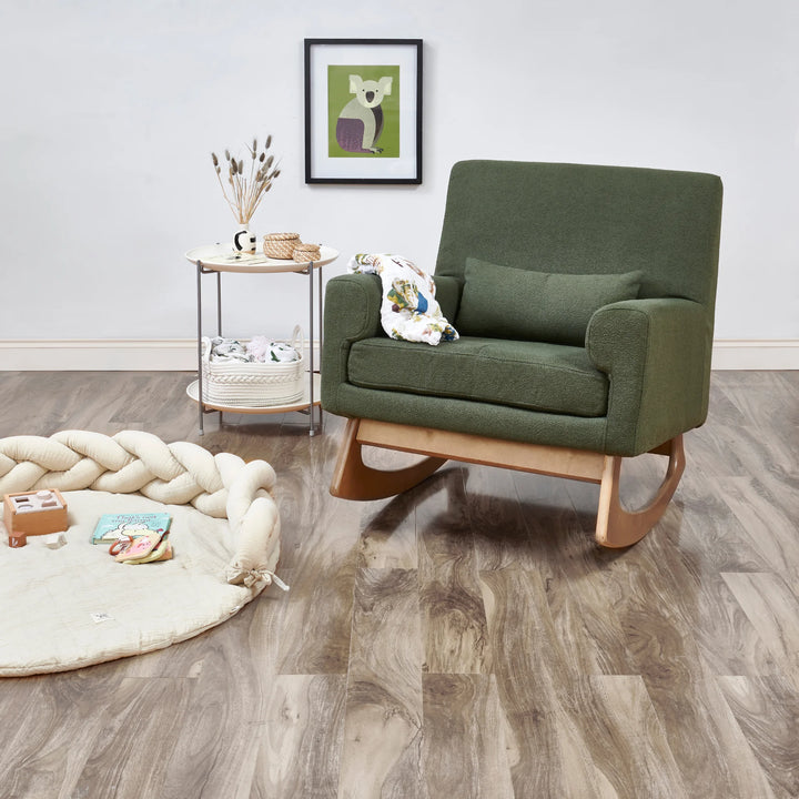 Serena Bouclé Rocking & Nursing Chair and Footstool Set